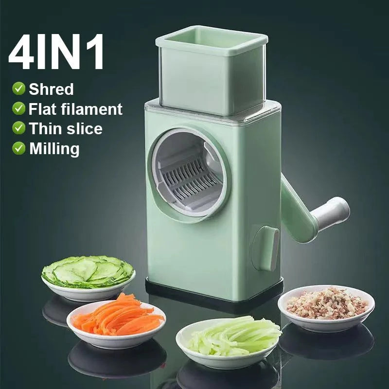 Handheld Rotary Vegetable Slicer, Kitchen Tool For Julienne And Slicing,  Multi-functional